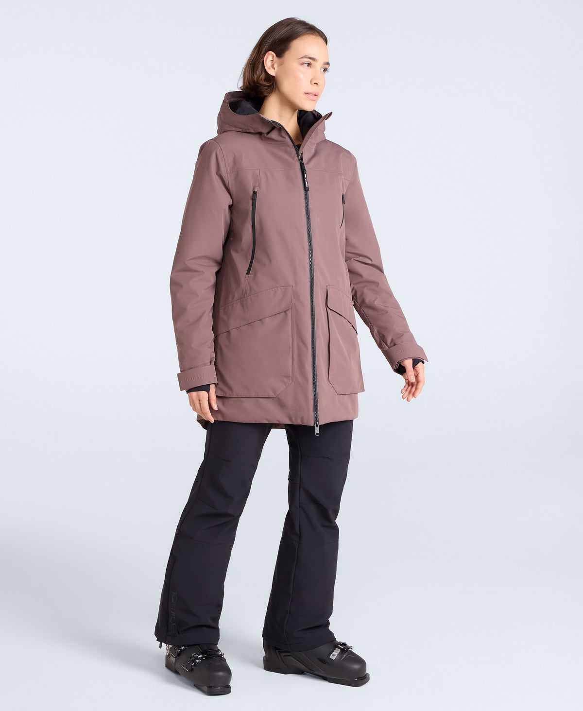 Echo Womens Waterproof Ski Jacket - Brown