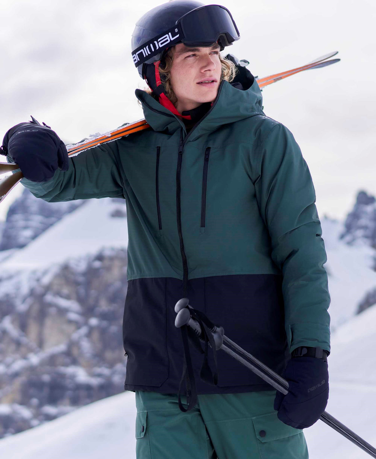 Zephyr Mens Waterproof Snow Jacket - Green