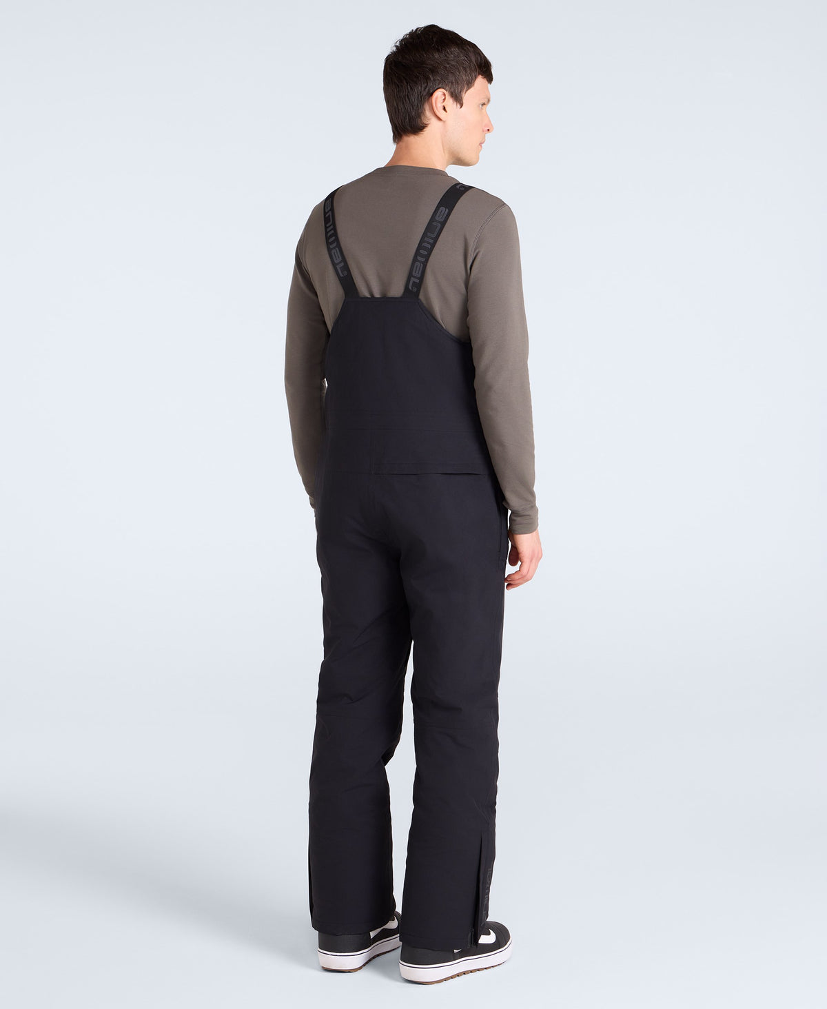 Powder Mens Waterproof Bib Front Ski Pants - Black