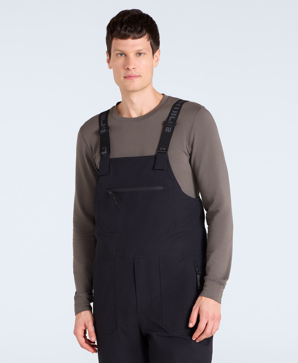 Powder Mens Waterproof Bib Front Ski Pants - Black