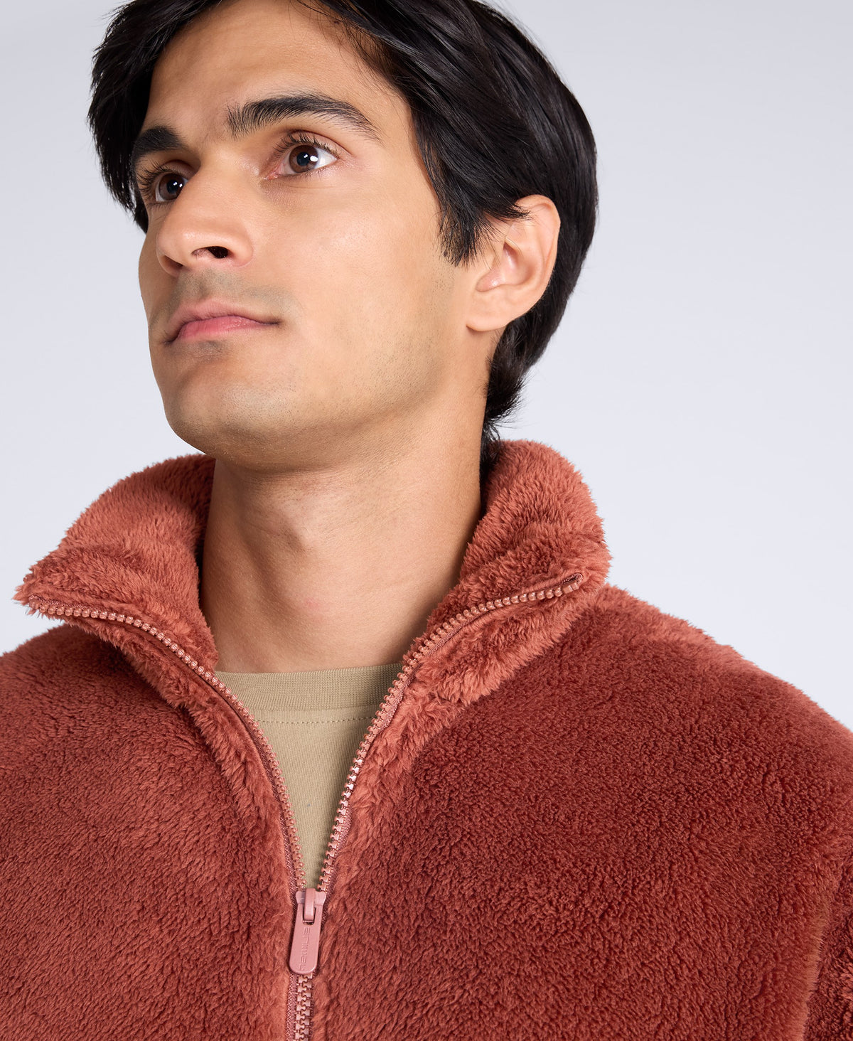 Teddy Mens Half Zip Fleece - Orange