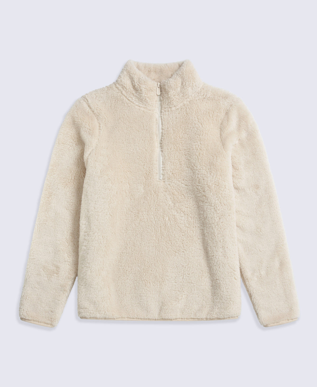 Teddy Womens Half Zip Fleece - Beige