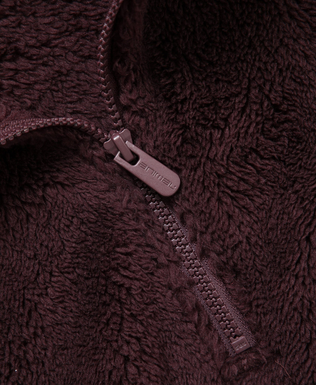 Teddy Womens Half Zip Fleece - Dark Brown