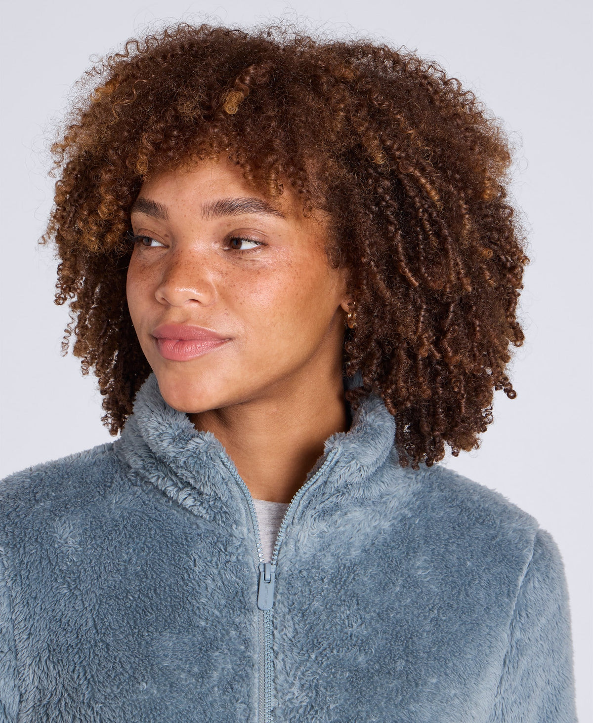 Teddy Womens Half Zip Fleece - Mint