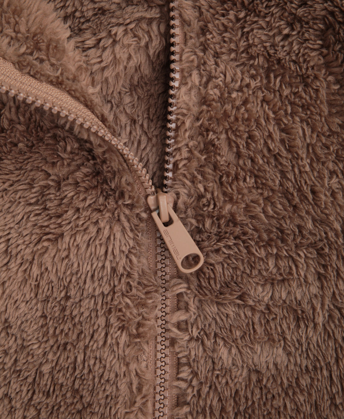 Teddy Womens Half Zip Fleece - Tan