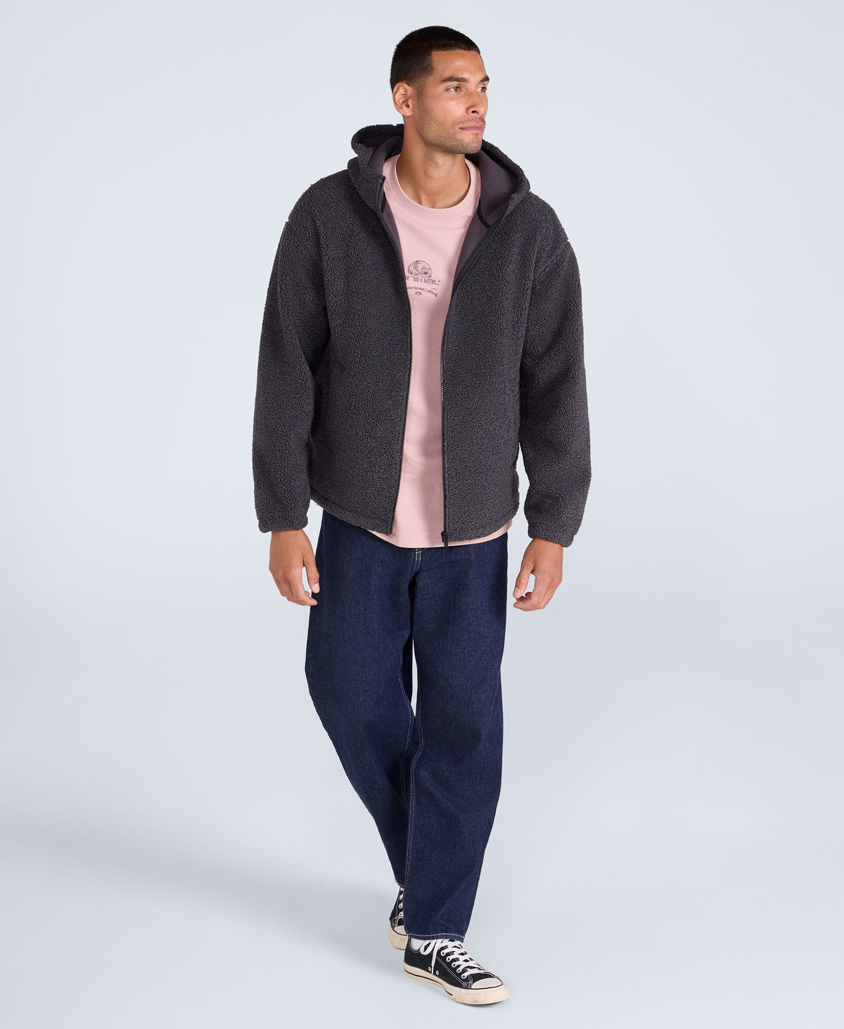 Waeys Mens Borg Fleece - Charcoal