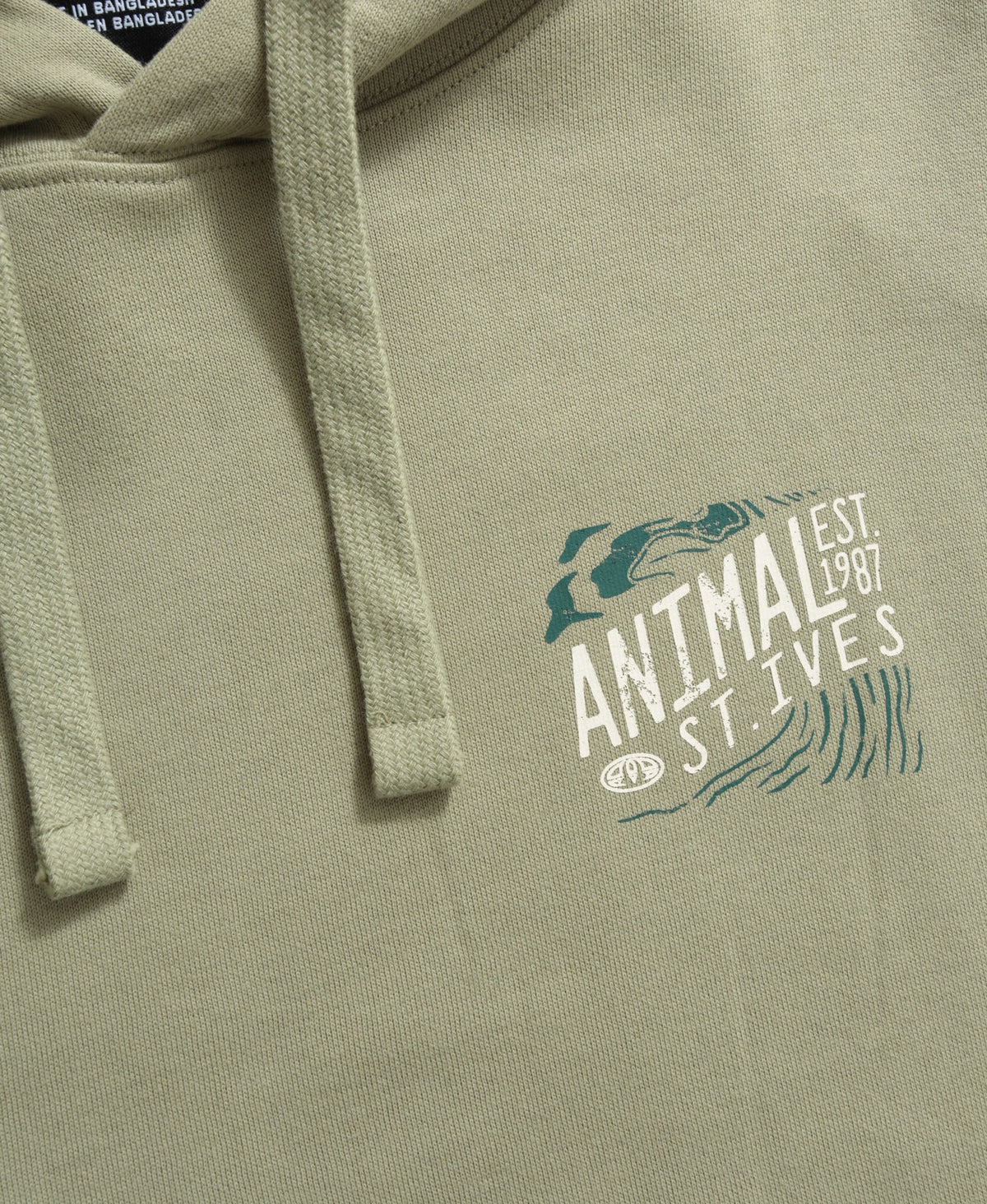 River Mens St Ives Hoodie - Khaki