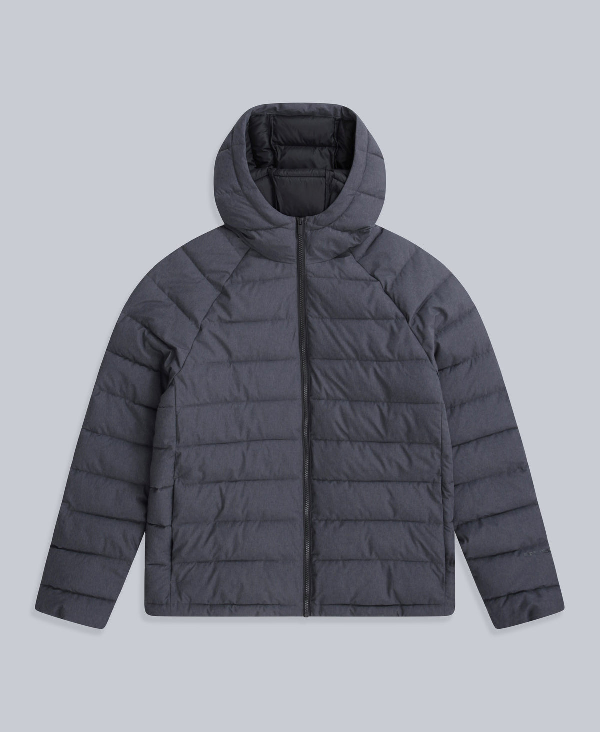 Light Cloud Cosi Marl Hooded Mens Padded Jacket - Charcoal