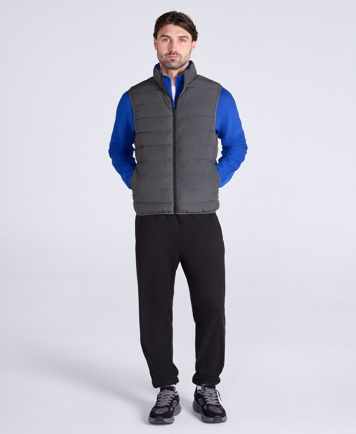 Light Cosi Mens Marl Gilet - Charcoal