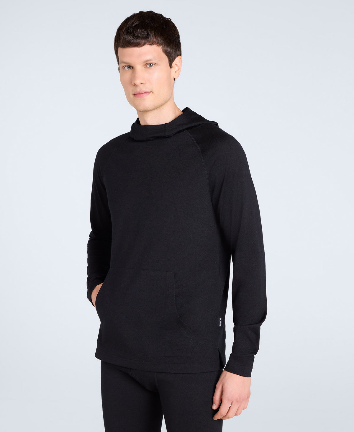 Mens Merino Hoodie - Black
