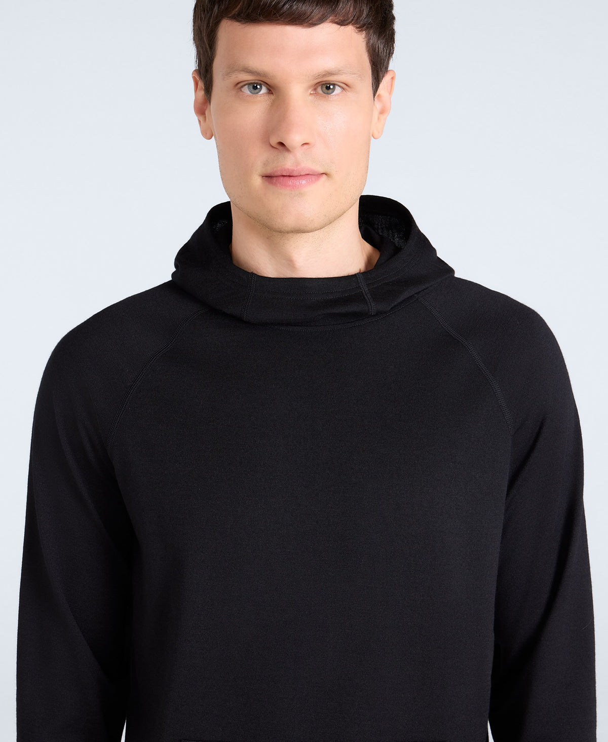 Mens Merino Hoodie - Black