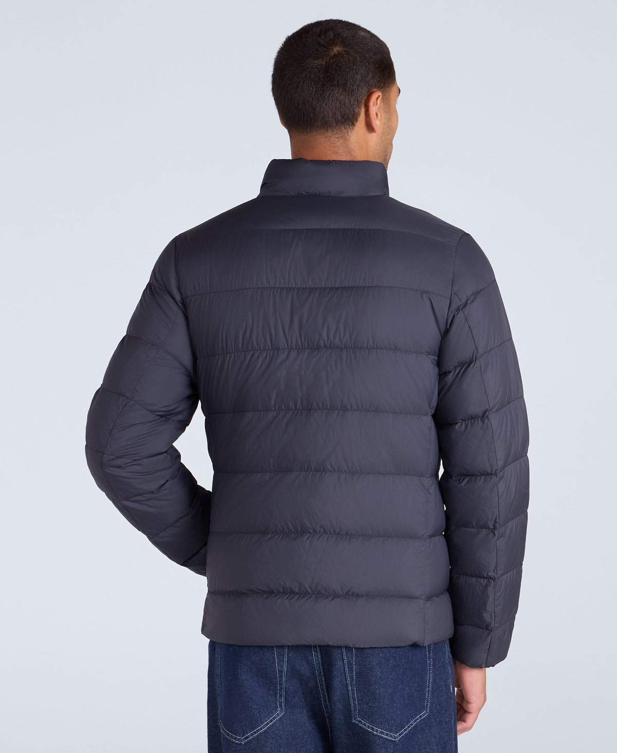 Mens Lightweight Down Packable Jacket - Black