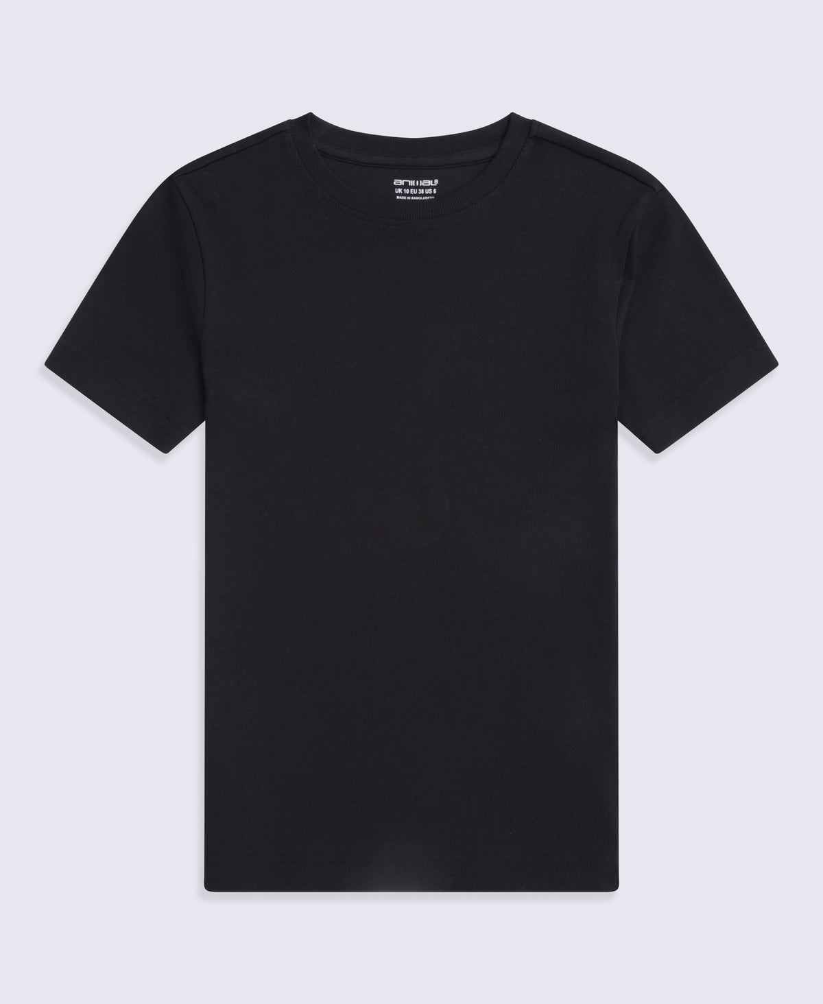Evo Womens Ribbed T-Shirt - Black