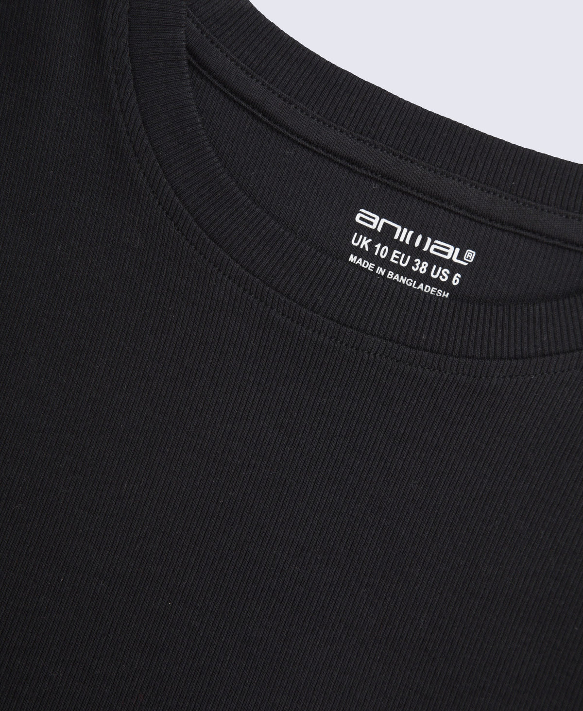 Evo Womens Ribbed T-Shirt - Black