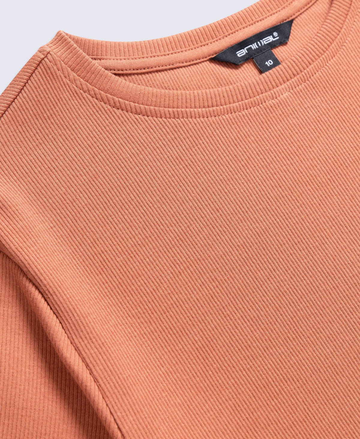 Evo Womens Ribbed T-Shirt - Rust