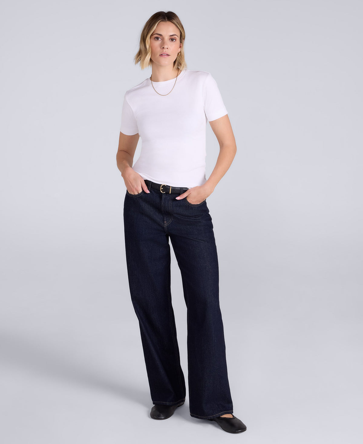 Evo Womens Ribbed T-Shirt - White