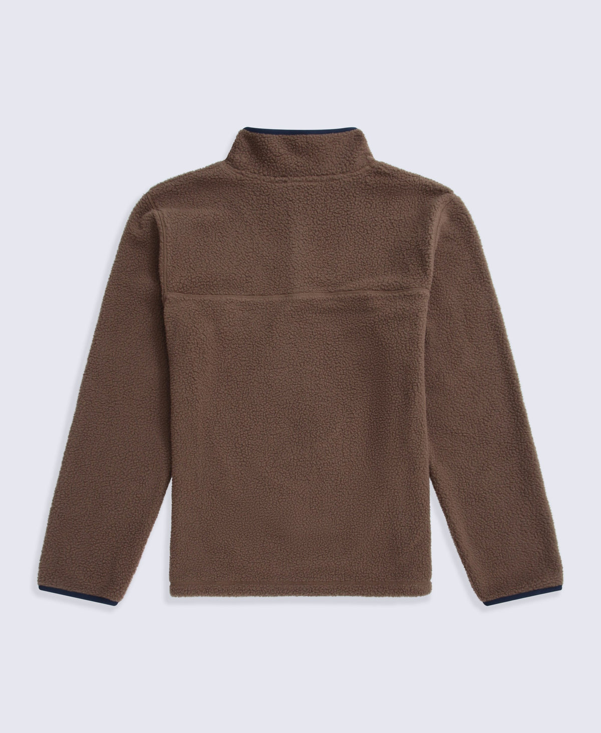 Alfie Mens Borg Contrast Trim Half Zip Fleece - Brown