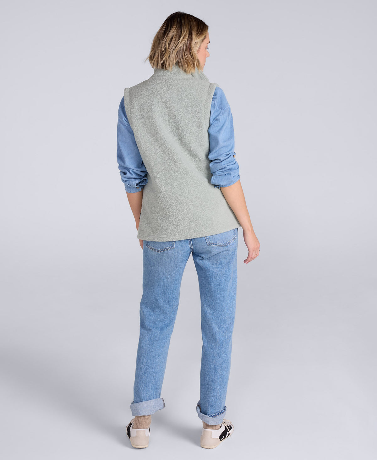 Buxton Womens Borg Gilet - Pale Green