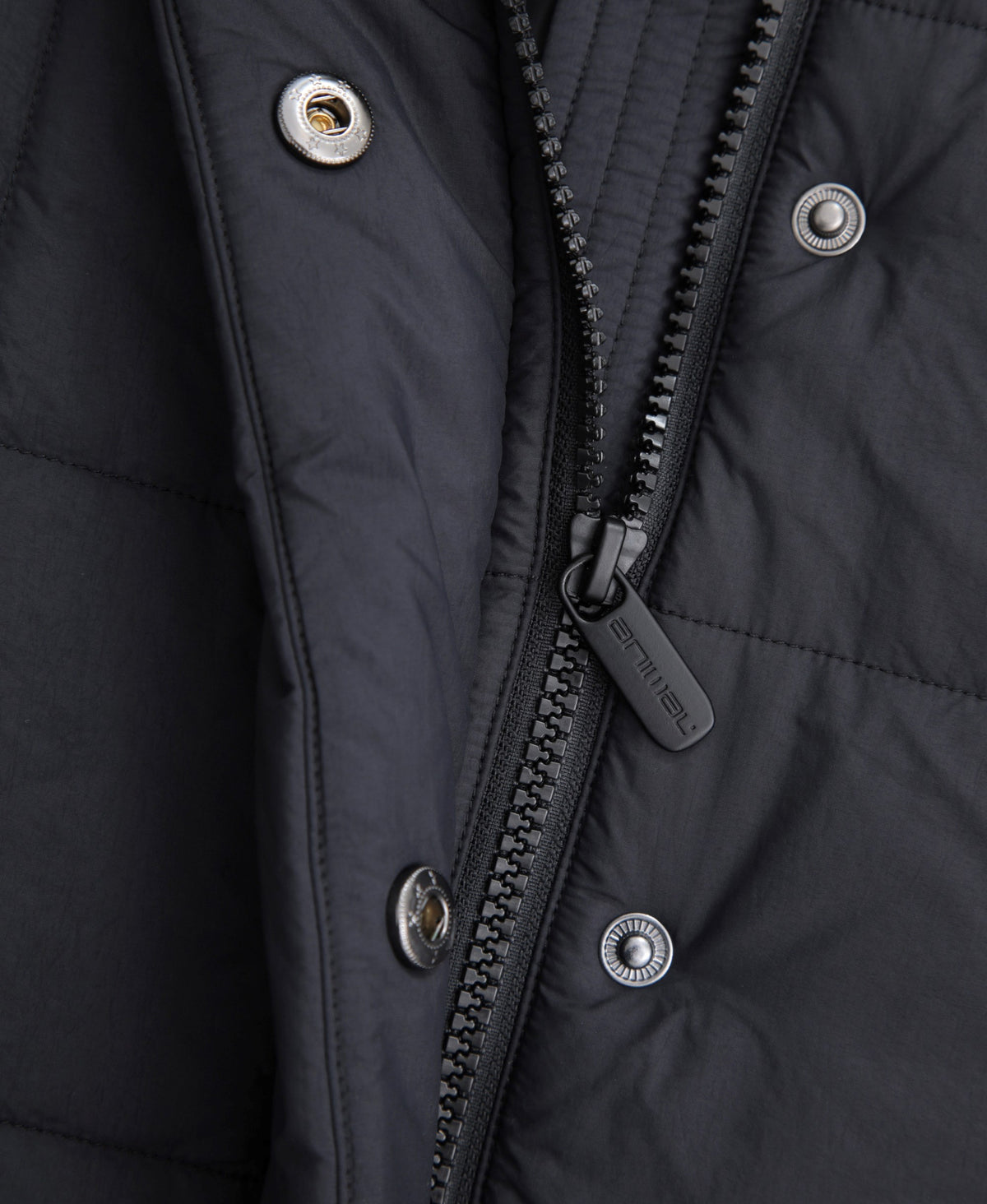 Nina Womens Grid Quilt Padded Jacket - Black