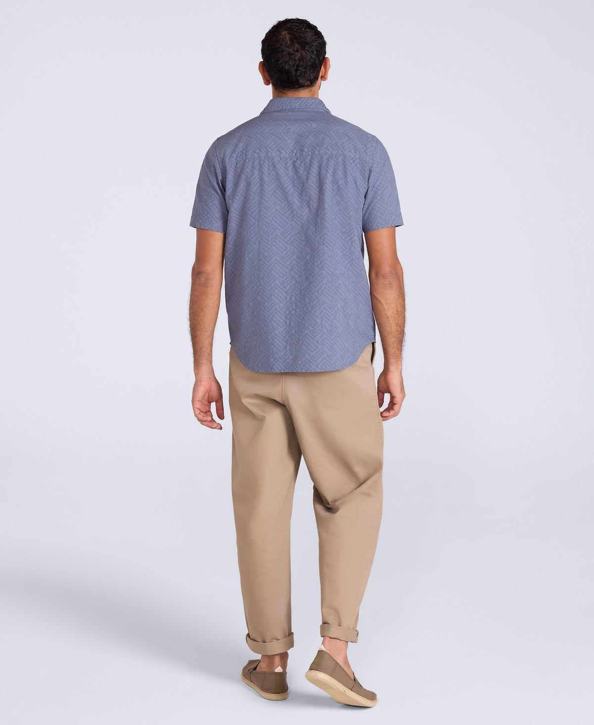 Fiji Mens Textured Shirt - Blue