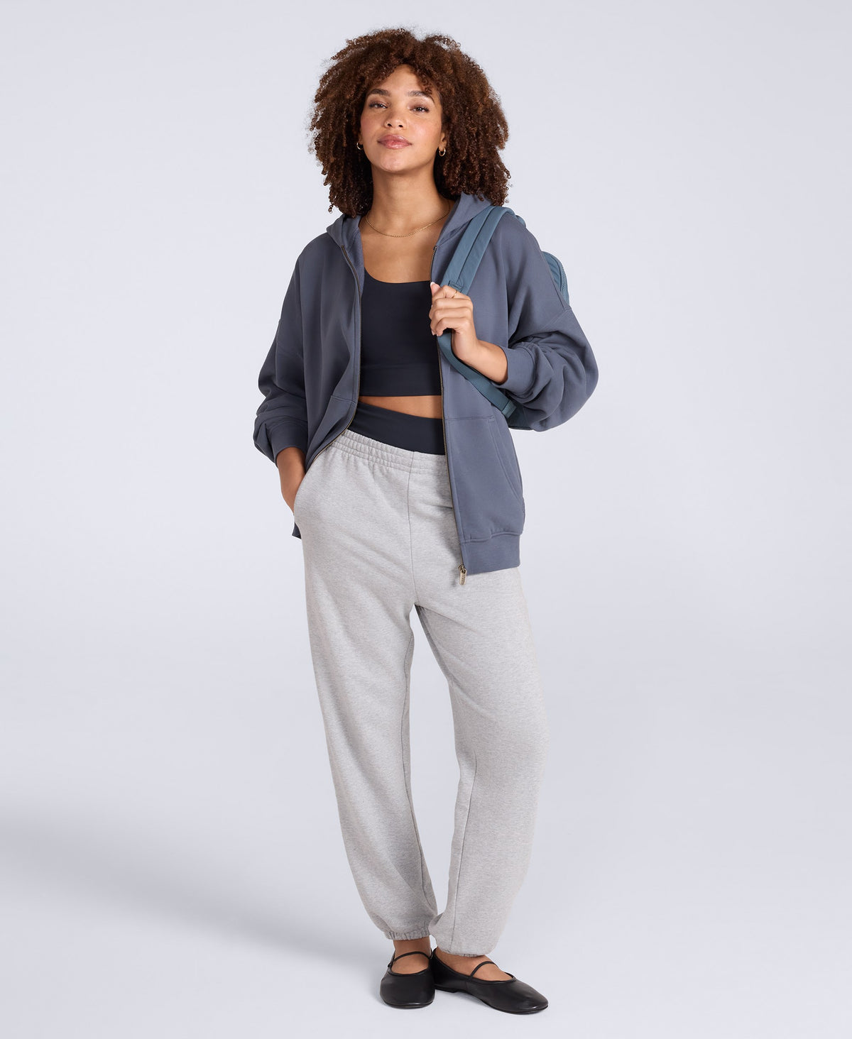 Idol Womens Zip Through Hoodie - Blue