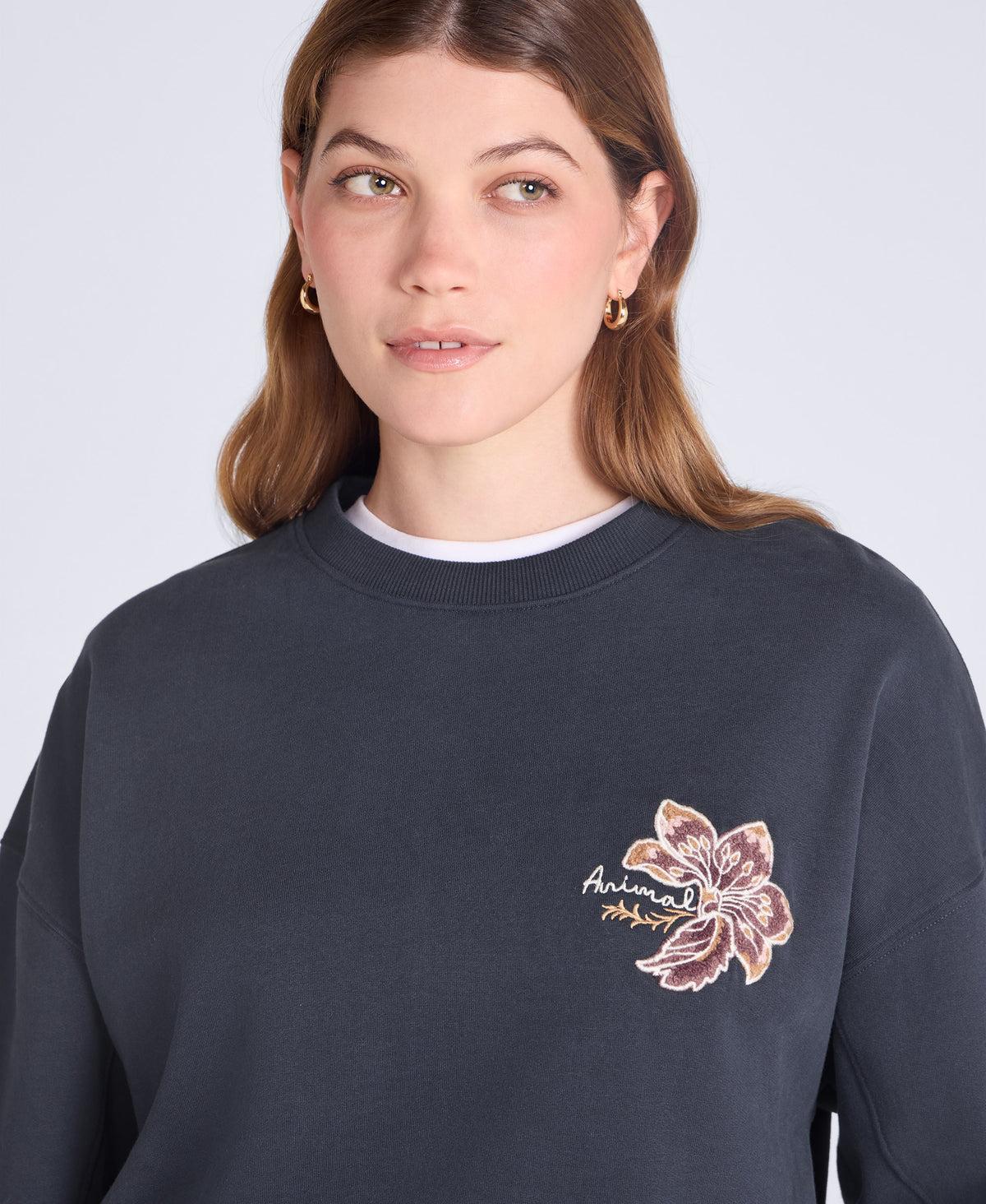 Dakota Womens Graphic Sweatshirt - Dark Blue