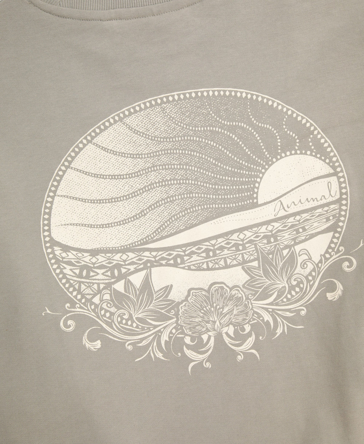 Dakota Womens Graphic Sweatshirt - Light Khaki