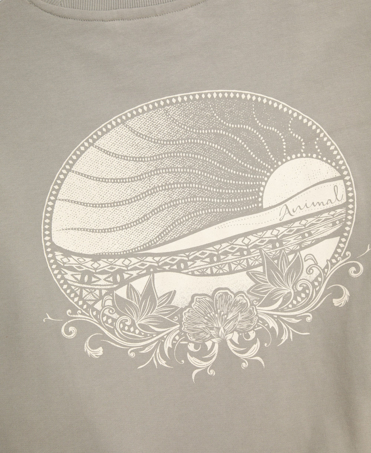 Dakota Womens Graphic Sweatshirt - Light Khaki