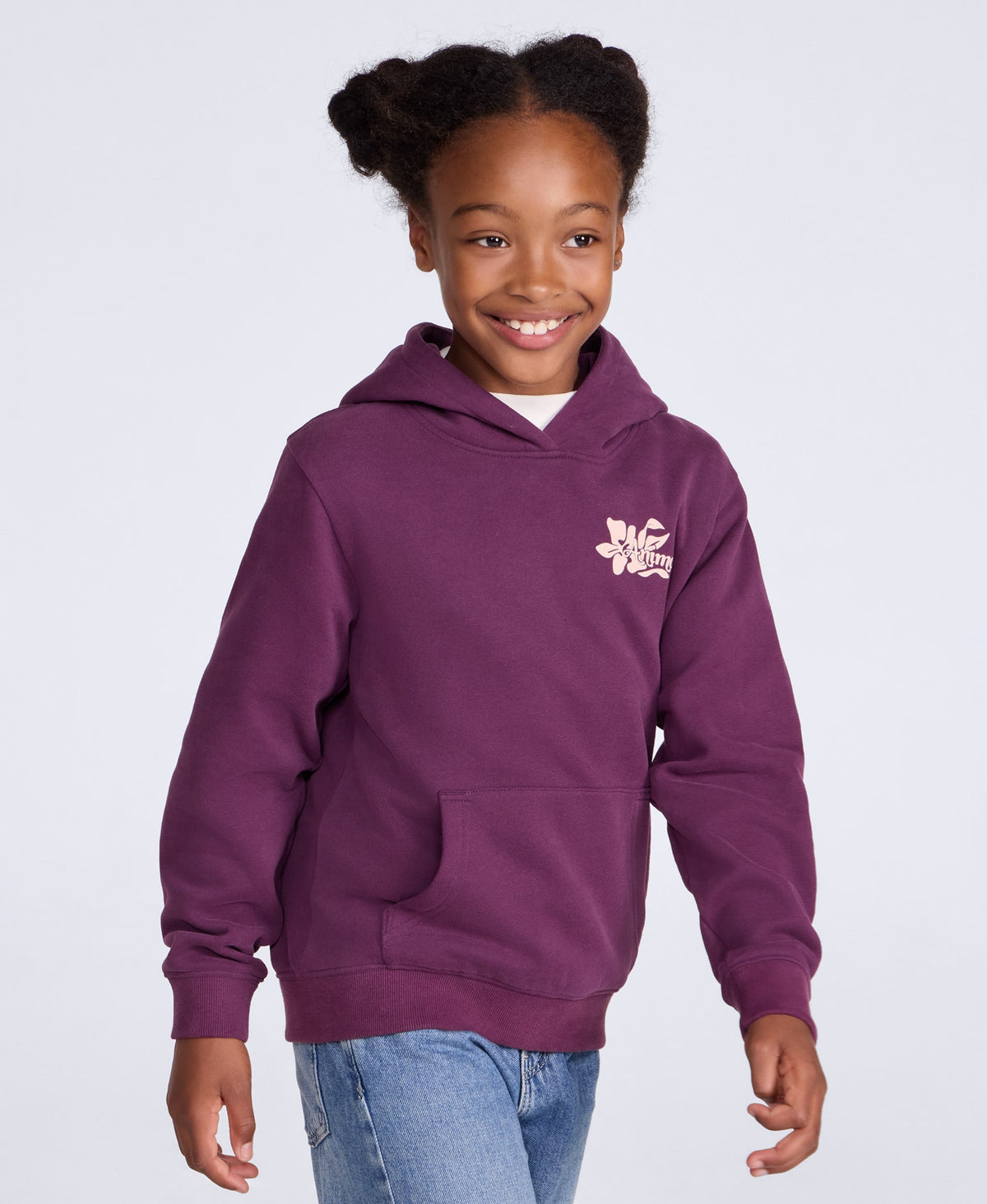 Maya Kids Graphic Hoodie - Purple