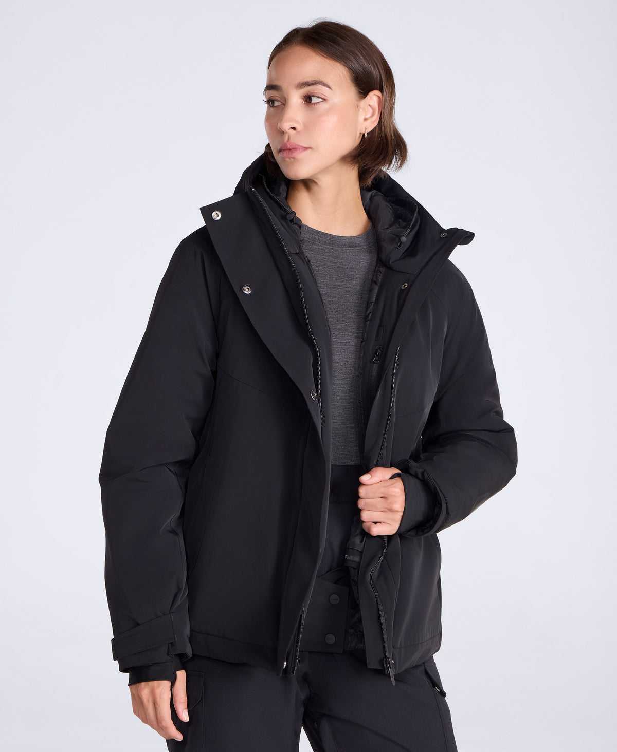 Alara Womens Padded Waterproof Ski Jacket - Black
