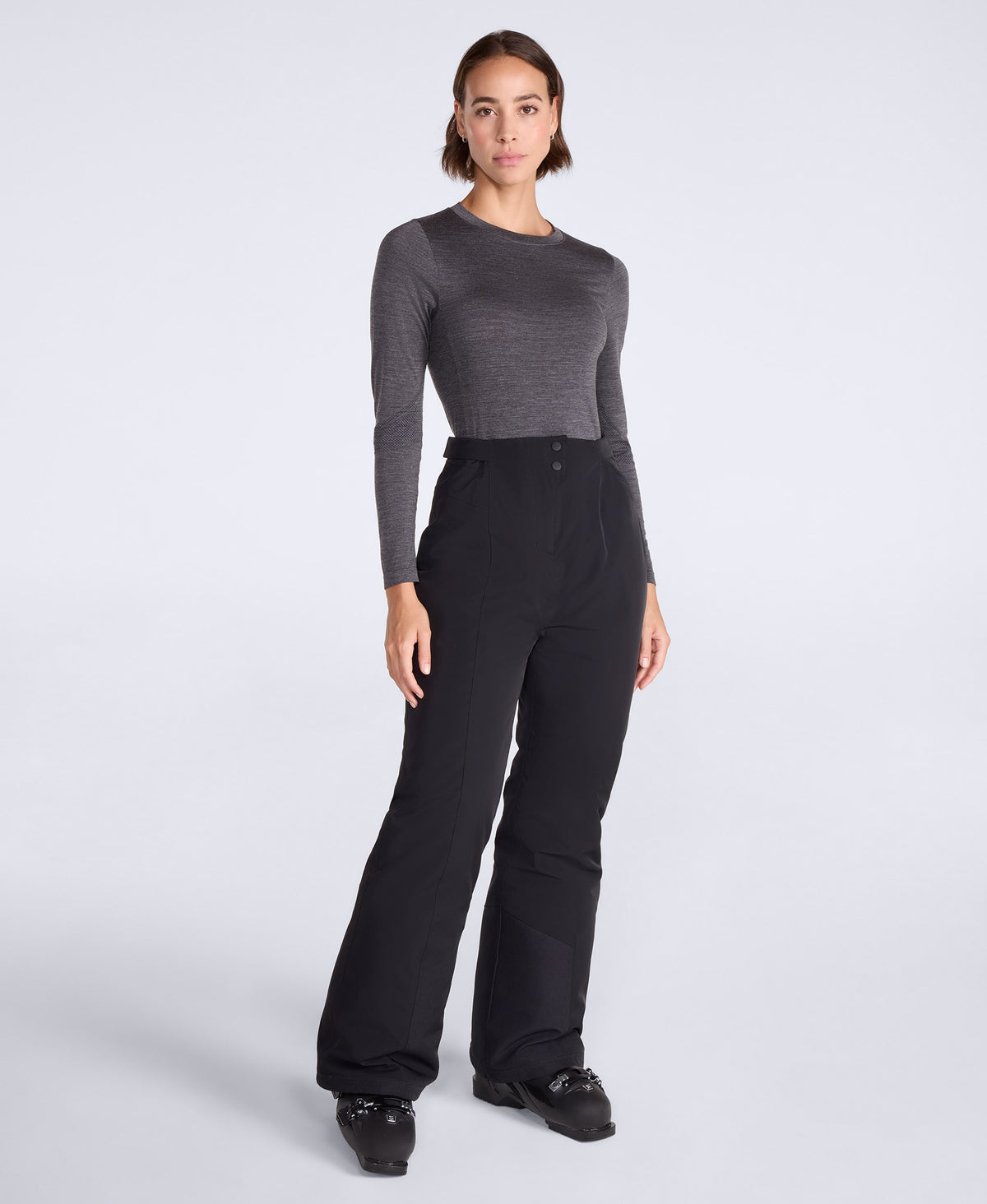 Alara Womens High Waist Waterproof Ski Pants - Black