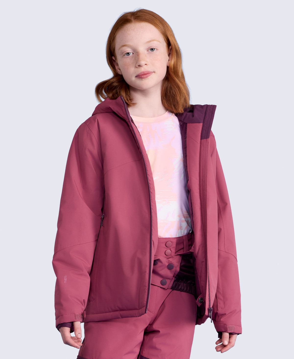 Laxx Kids Waterproof Ski Jacket - Berry