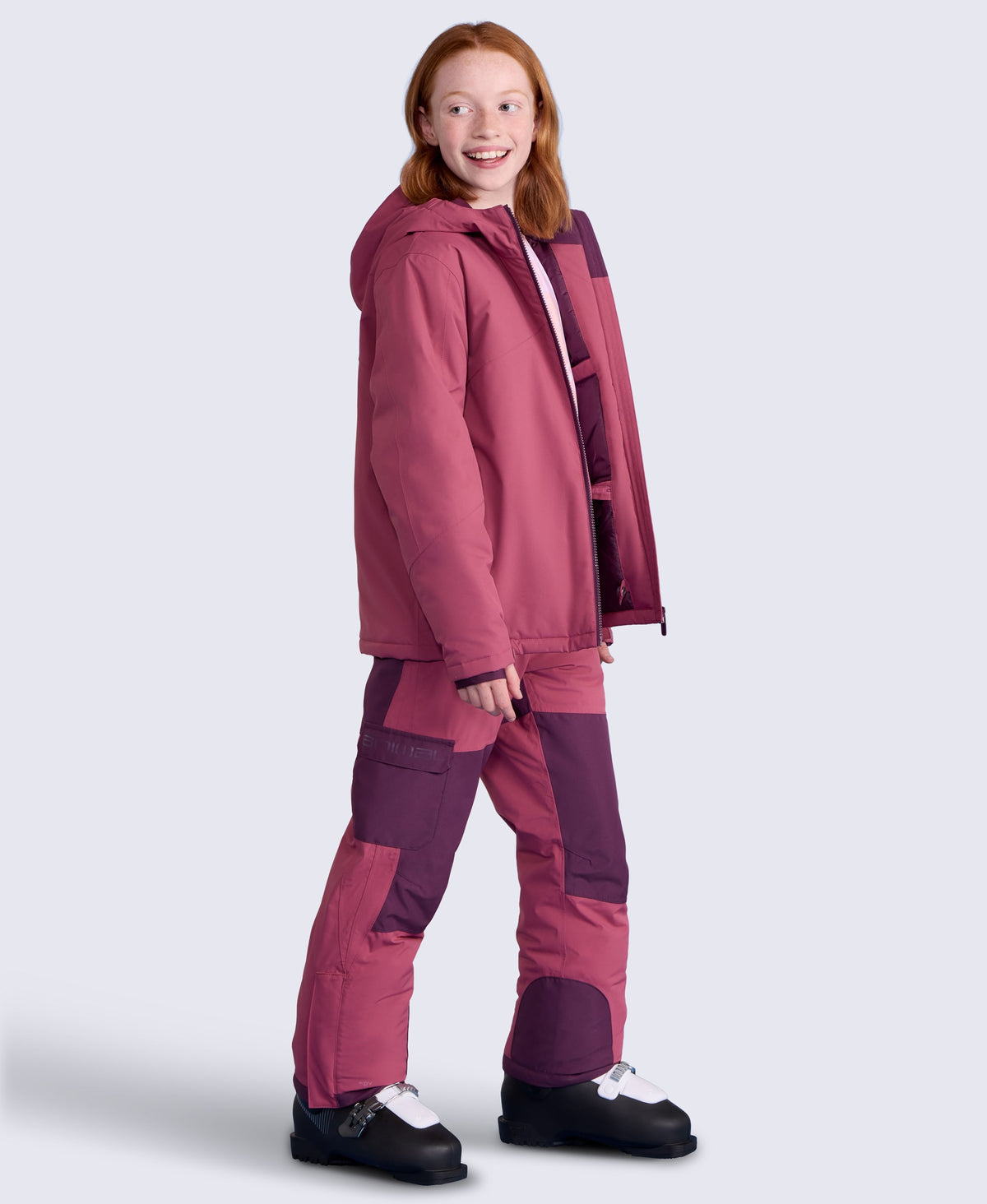 Laxx Kids Waterproof Ski Jacket - Berry