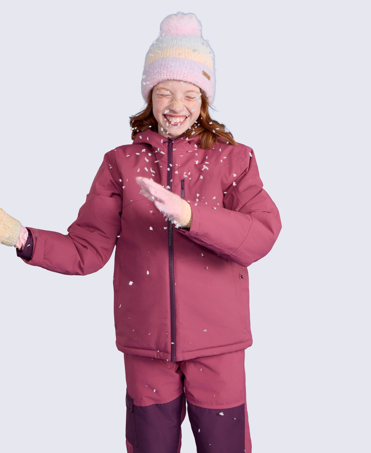 Laxx Kids Waterproof Ski Jacket - Berry