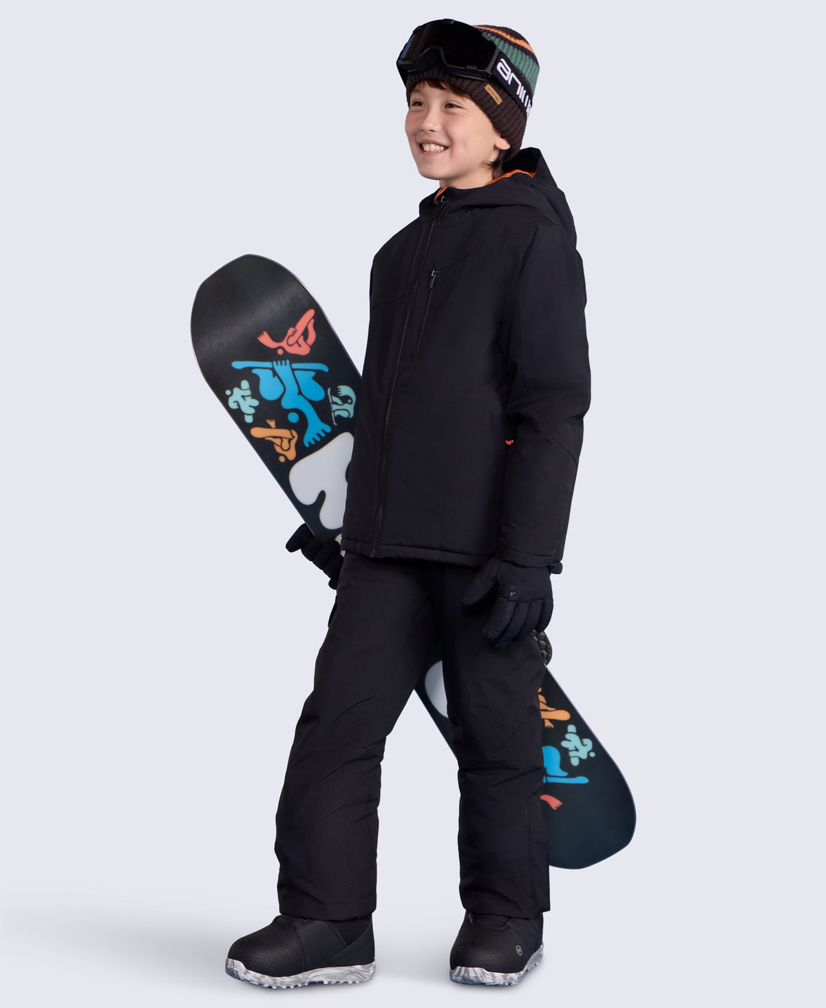 Laxx Kids Waterproof Ski Jacket - Black