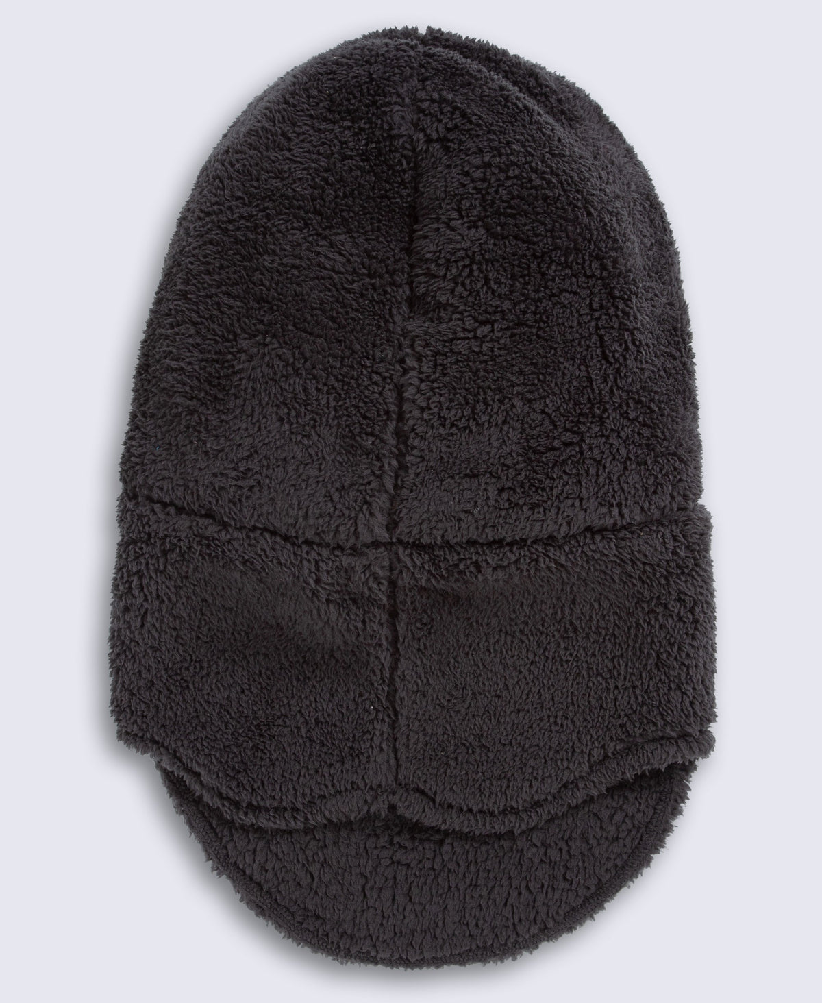 Womens Sherpa Fluffy Adjustable Balaclava - Black