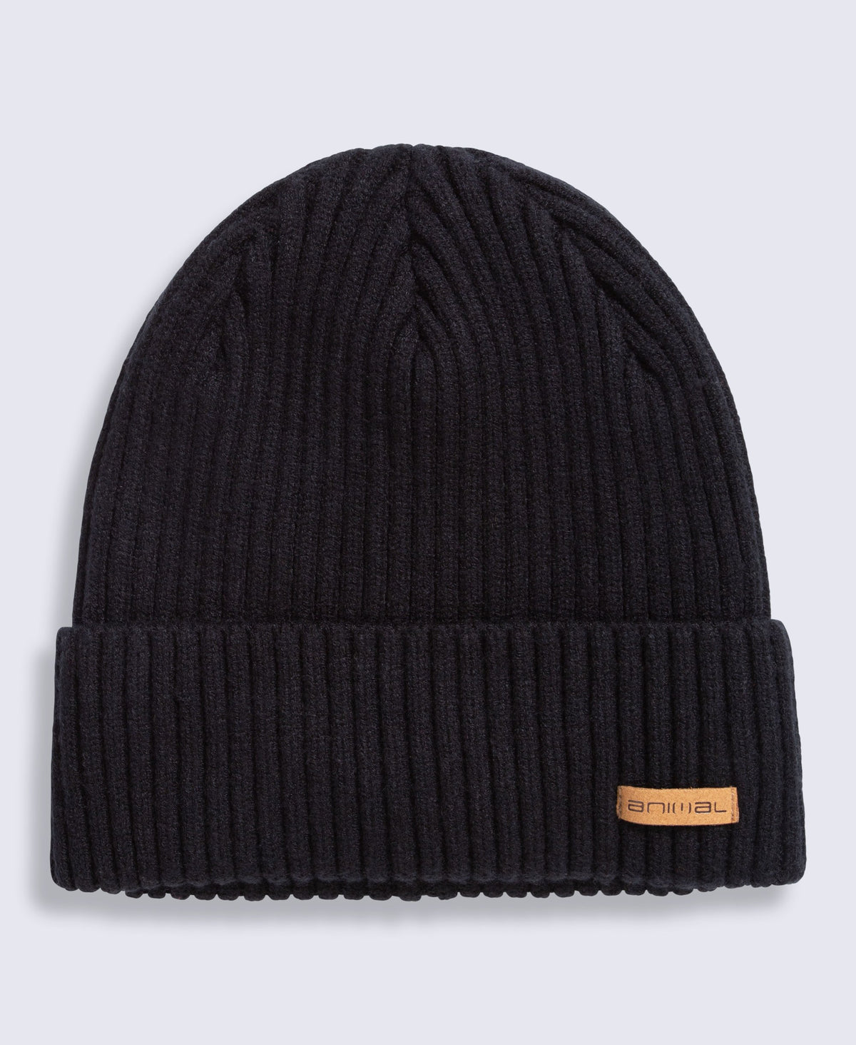 Bobbi Sherpa Lined Ribbed Beanie - Black