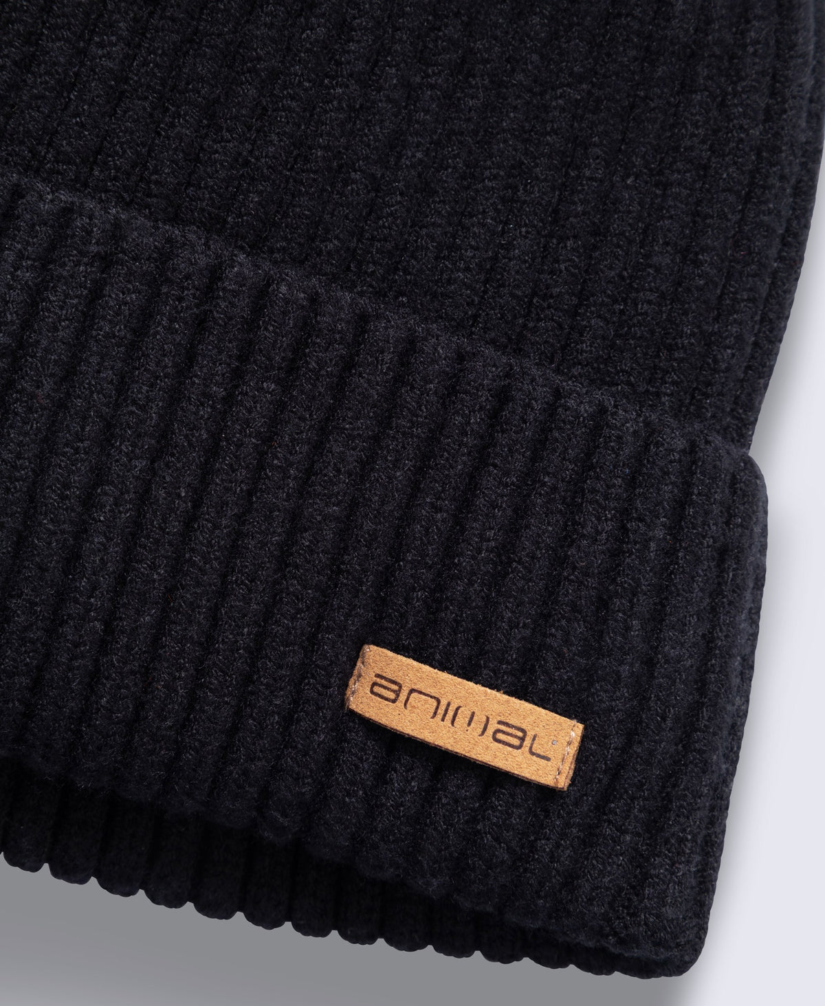 Bobbi Sherpa Lined Ribbed Beanie - Black
