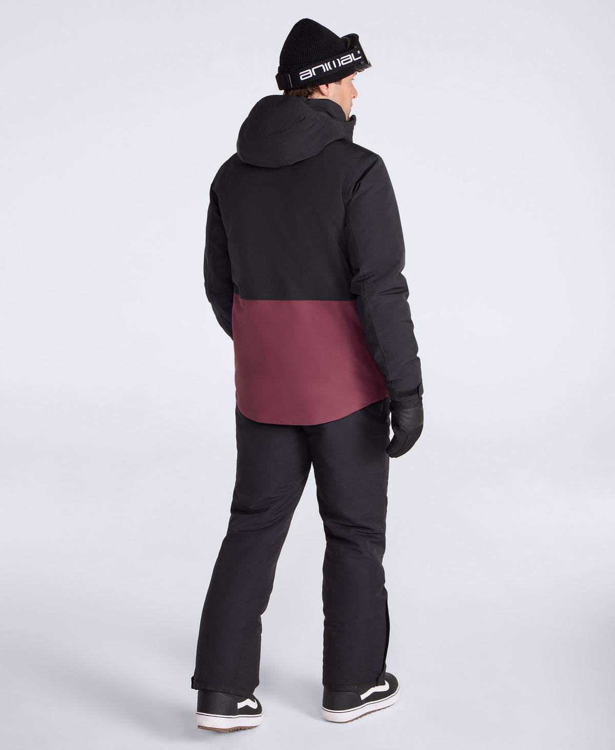 Ice Hawk Men's Extreme Padded Waterproof Ski Jacket - Burgundy