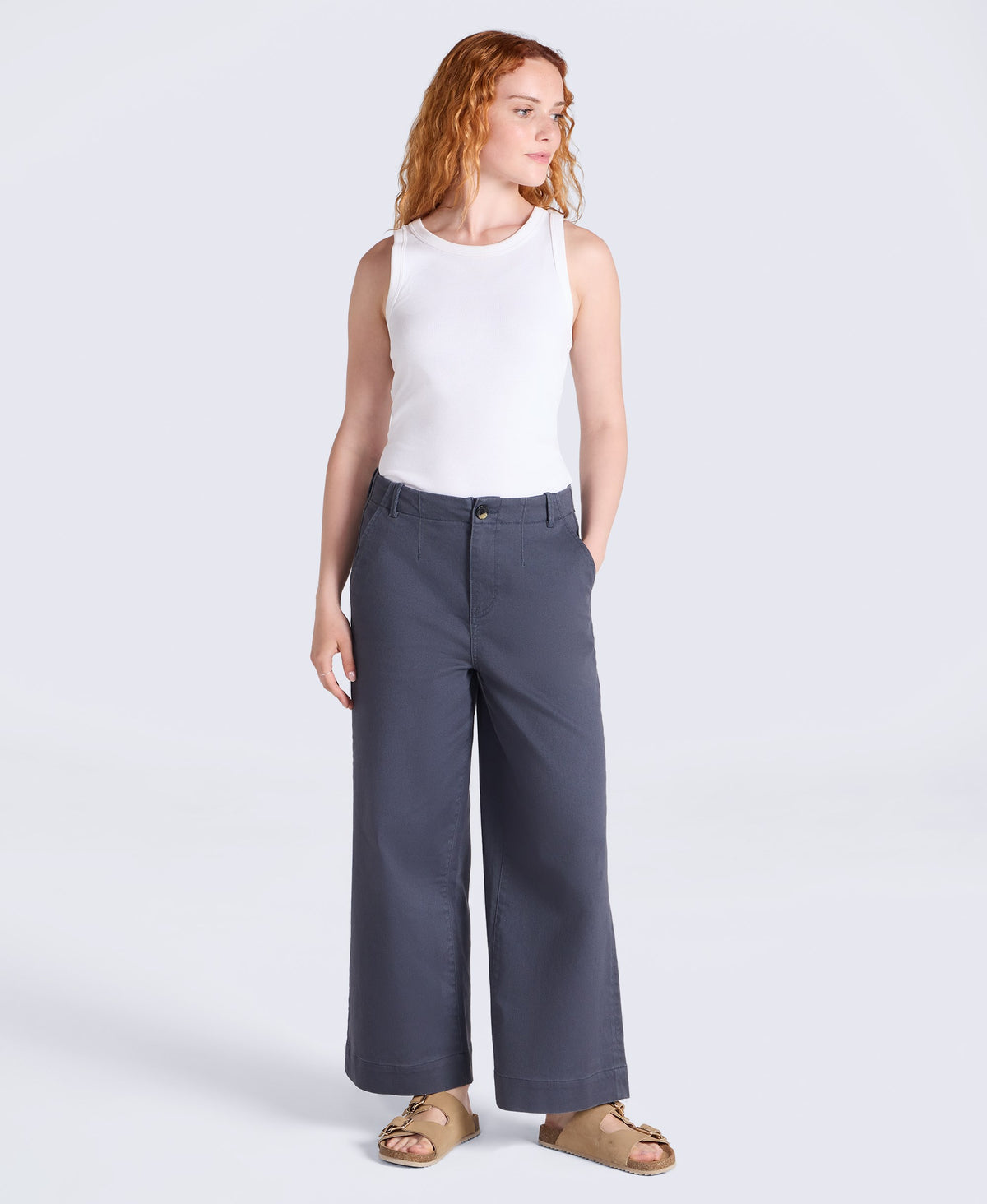 Elevate Womens Straight Leg Trousers - Dark Grey