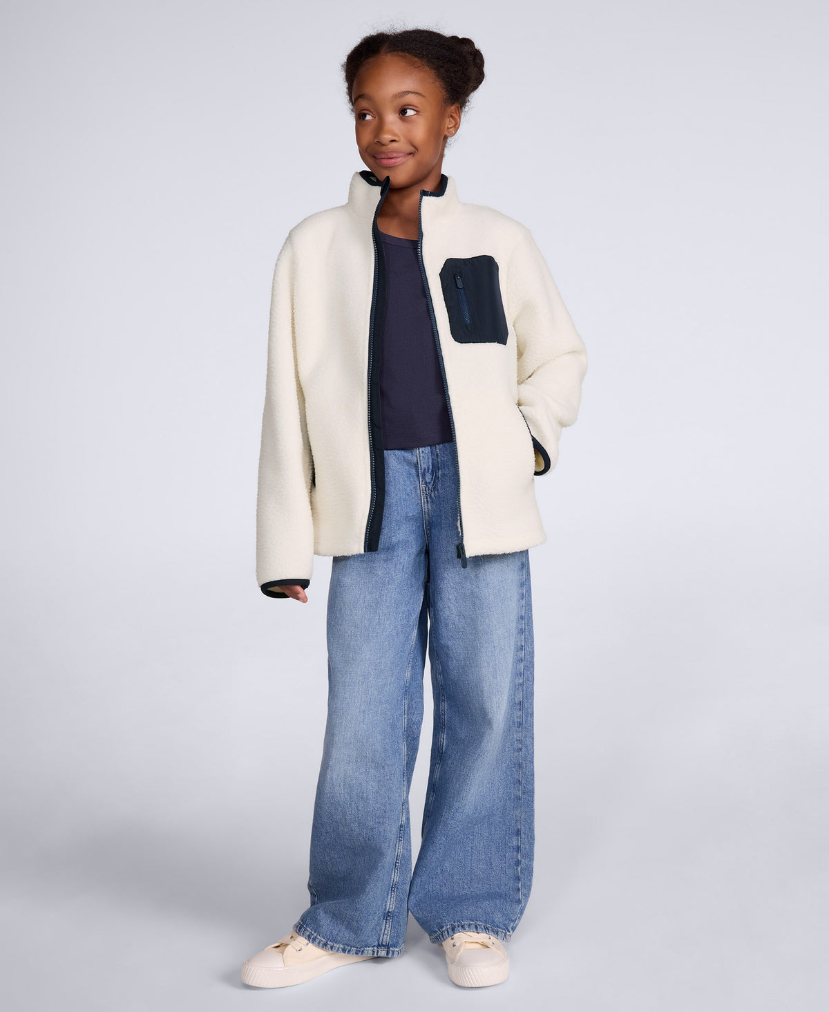 Atlas Kids Zip Fleece - Beige