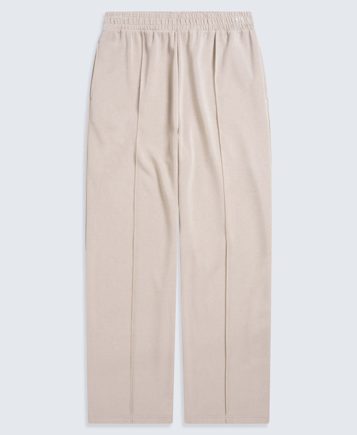 Womens Travel Scuba Straight Leg Joggers - Beige