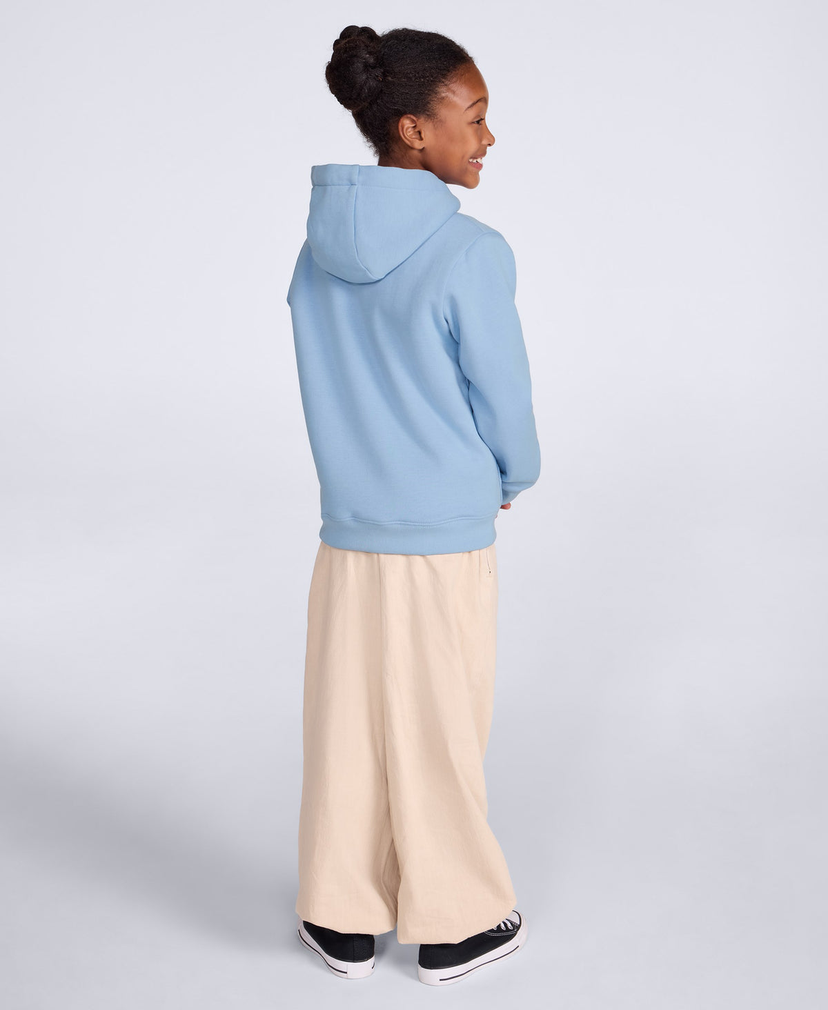Zuri Fur Lined Kids Full Zip Hoodie - Blue