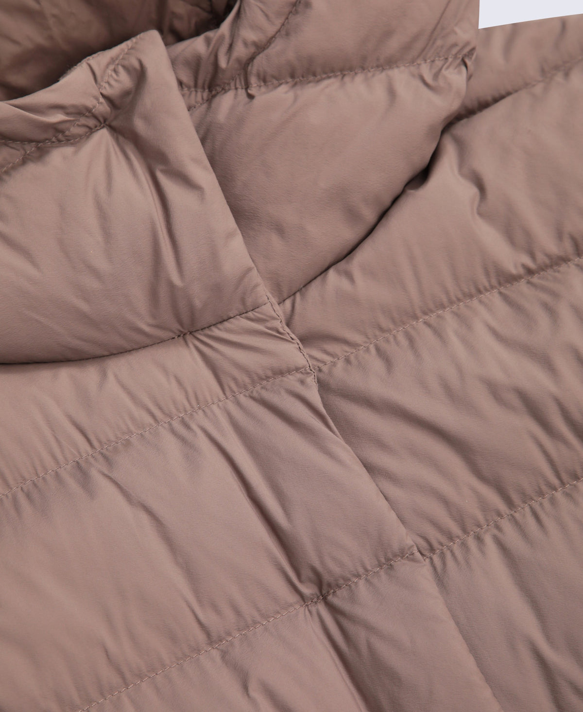 Womens Lightweight Down Long Packable Jacket - Brown