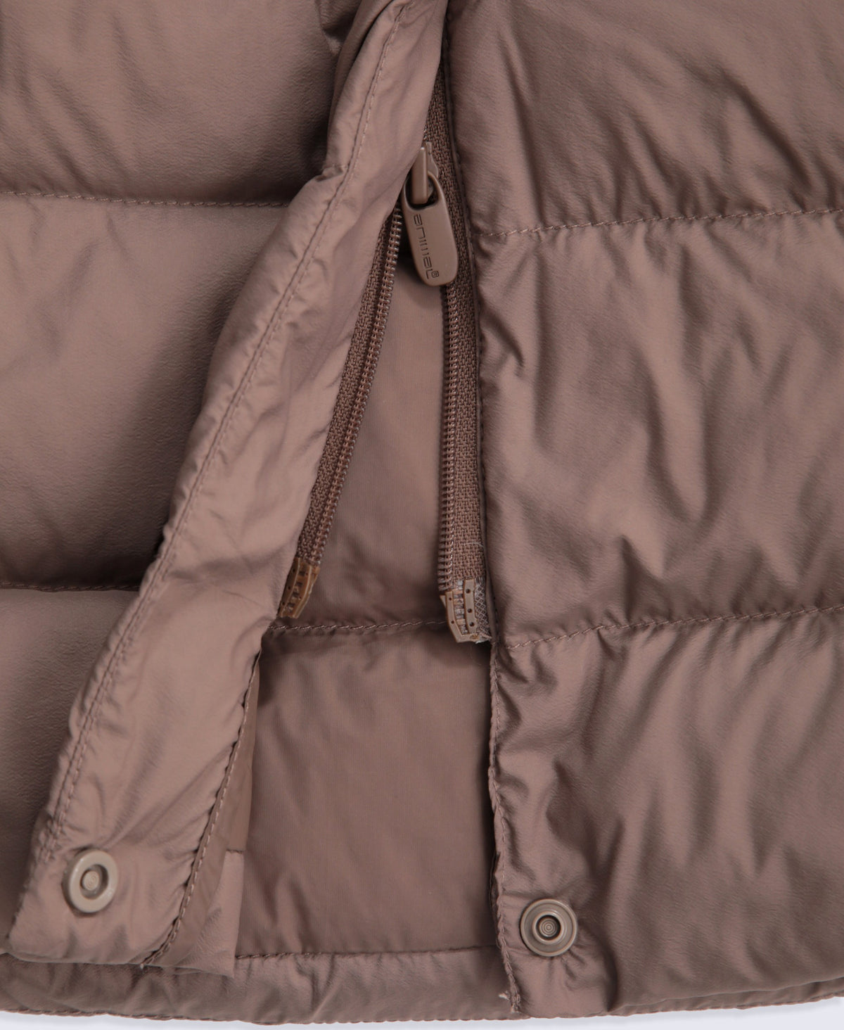 Womens Lightweight Down Long Packable Jacket - Brown
