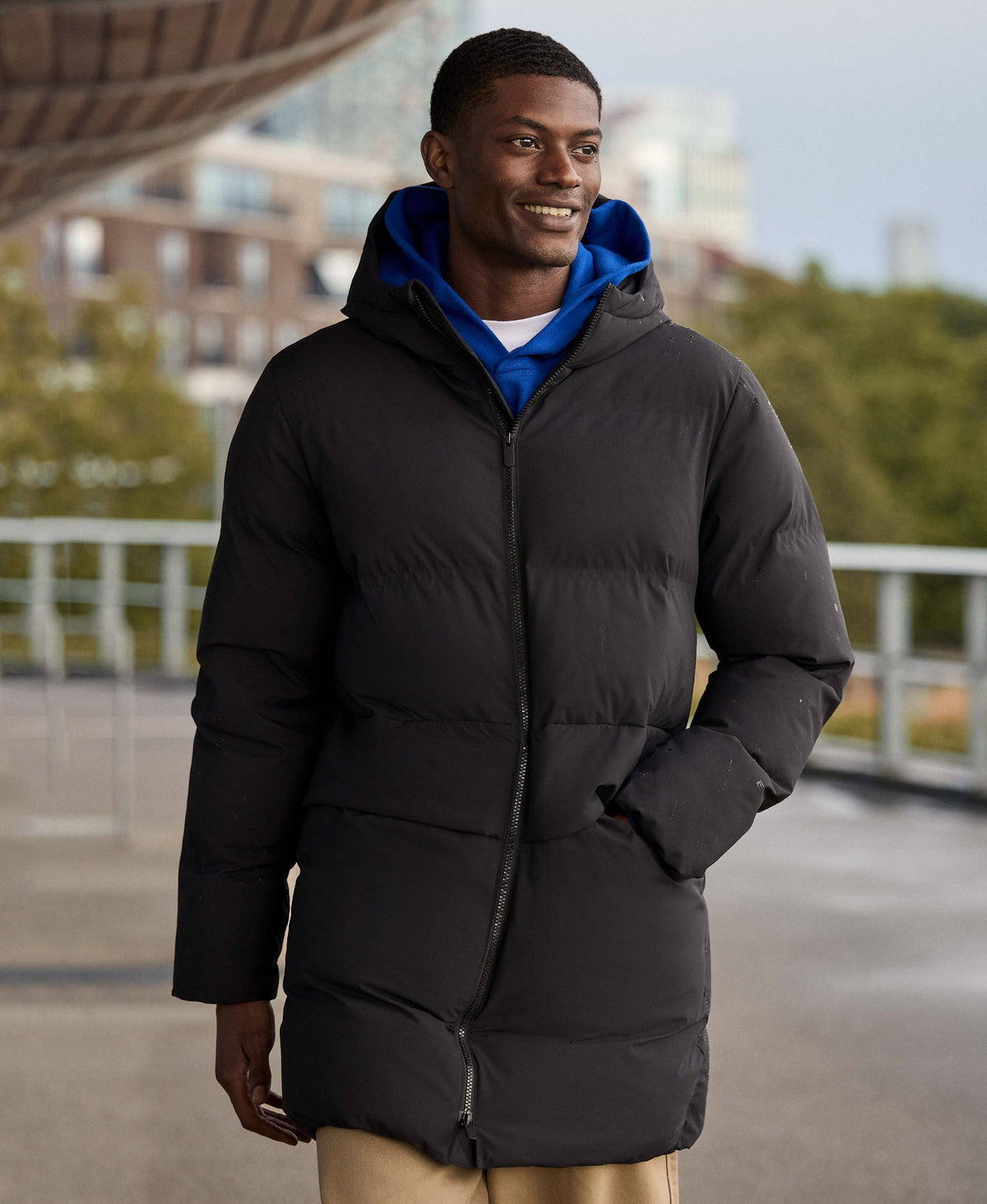 Montrose Men’s Midlength Padded Jacket - Black