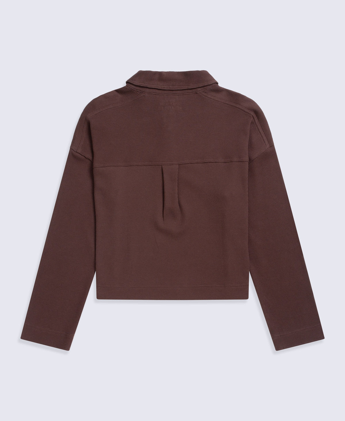 Hayleigh Waffle Long Sleeve Top - Brown