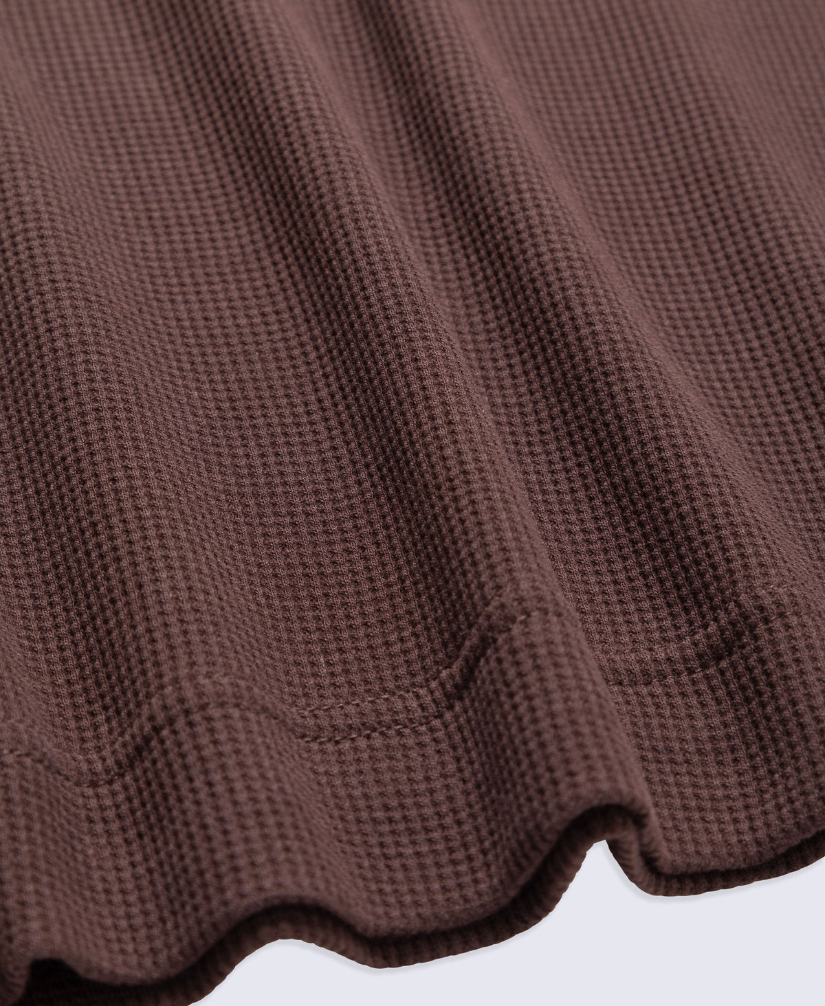 Hayleigh Waffle Long Sleeve Top - Brown