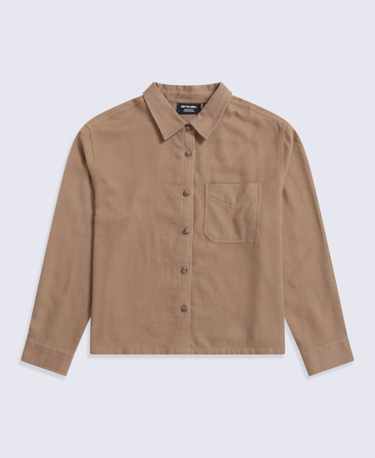 Mia Womens Boxy Shirt - Light Brown