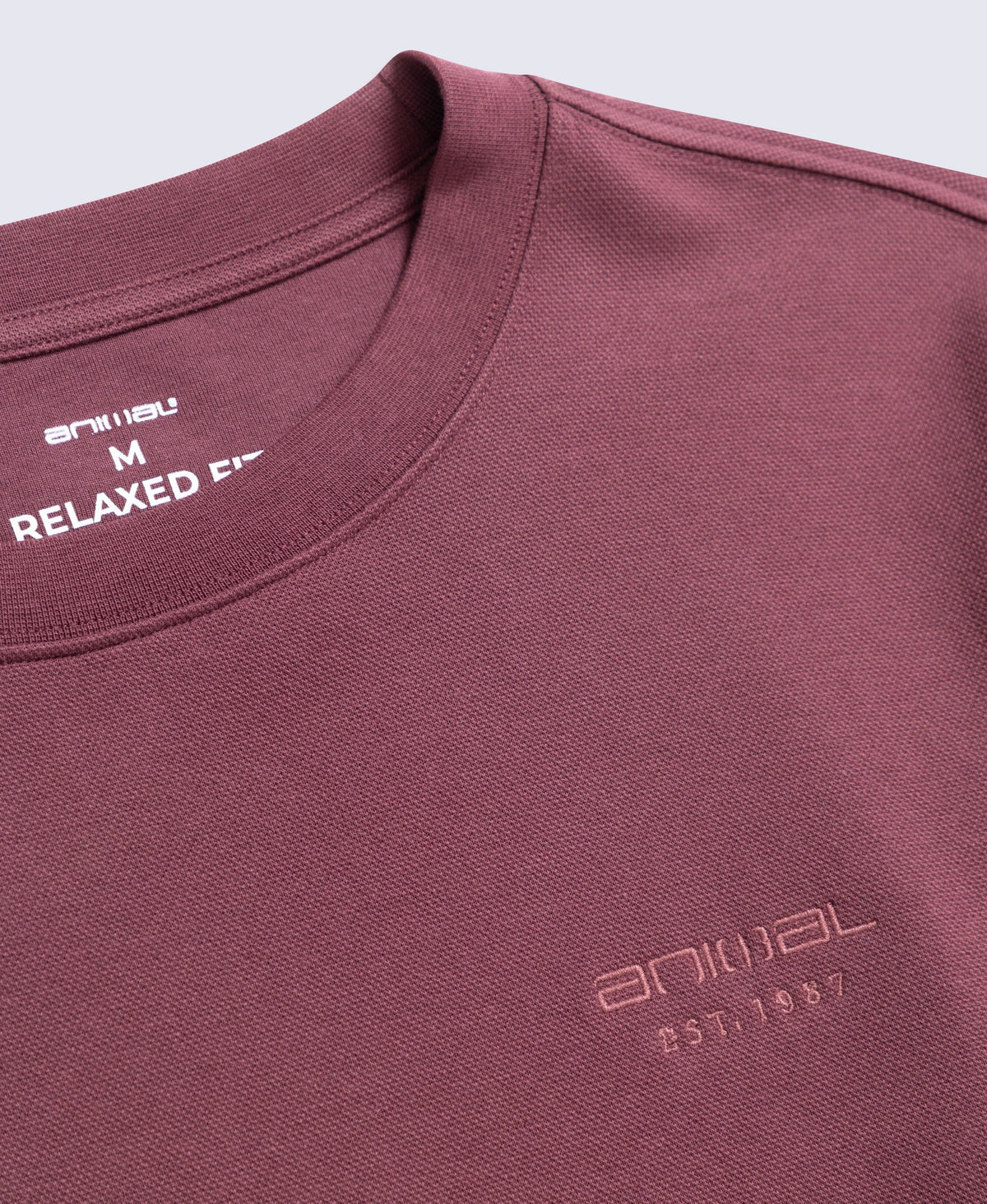 Jude Mens Travel Long Sleeve Crew - Dark Burgundy